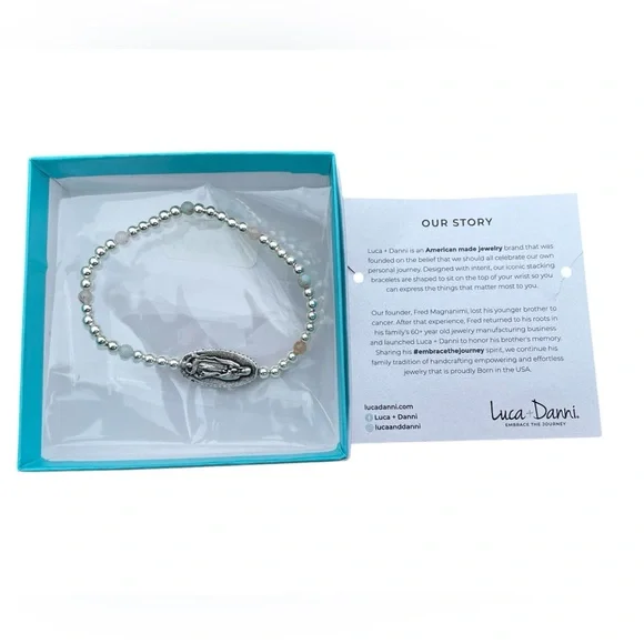 Luca + Danni Our Lady of Guadalupe Silver Plated Stretch Bracelet Size Petite - Picture 5 of 6